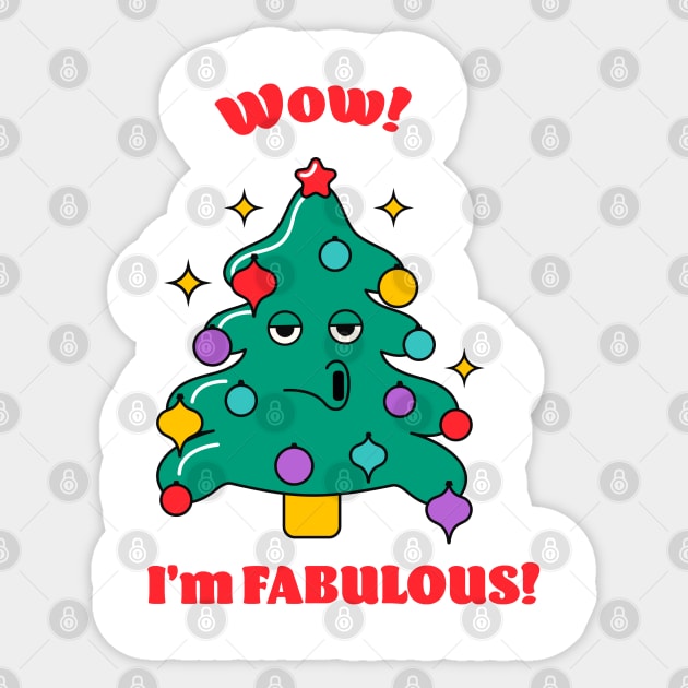 Fabulous Christmas Tree Sticker by Blerdy Laundry